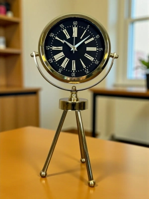 ® Imperial Gold Üç Ayaklı Metal Masa Saati