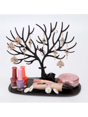 Geyik Tasarımlı Takı Standı Siyah