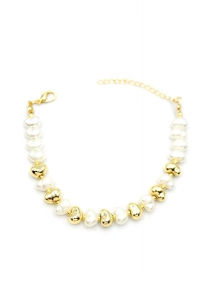 İnci Bileklik - Altın