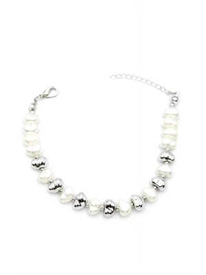 İnci Bileklik - Gümüş