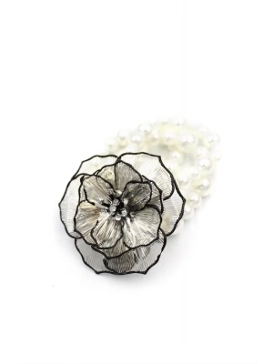 İnci Çiçek Bileklik - Gümüş