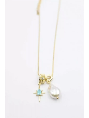 İnci Kolye - Altın