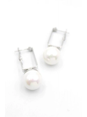 İncili Küpe - Beyaz