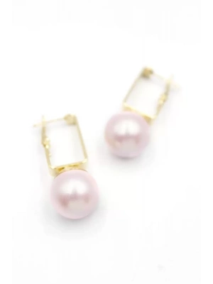 İncili Küpe - Pembe