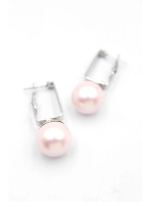 İncili Küpe - Pembe