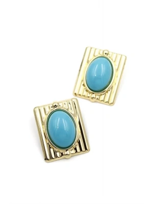 İncili Küpe - Turkuaz