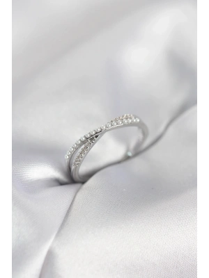 ® İncili ve Zirkon Taşlı Gümüş Renk Kadın Yüzük