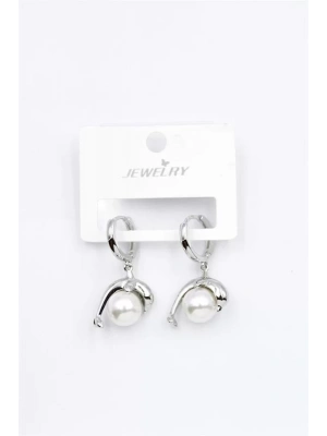 İncili Yunus Küpe - Gümüş