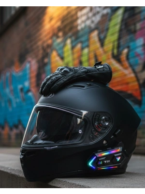 ® Intercom Mesafeli IPX6 Suya Dayanıklı Kask Kulaklık Sistemi