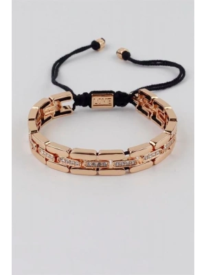 İpli Çelik Bileklik - Altın