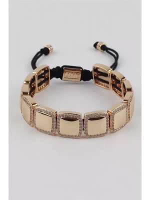 İpli Çelik Bileklik - Altın
