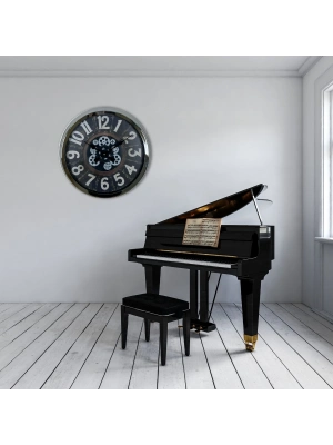 ® Iron Legacy Krom 60 Cm Çarklı Duvar Saati