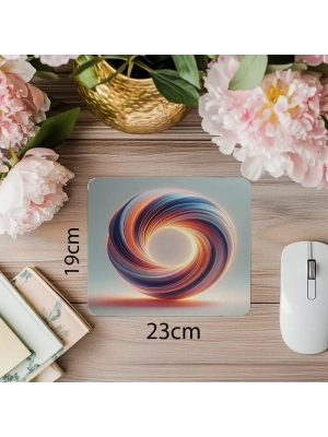Işıklı Torus Şekilli 3D Mousepad Tasarımı - 19x23 cm 2 mm Dikdörtgen İthal Baskılı Mouse Pad