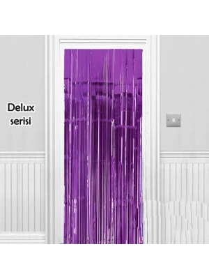 Işıltılı Duvar Ve Kapı Perdesi Mor Renk 90x200 Cm