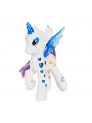 Işıltılı Pony Figür - Işıklı Figür - Mavi