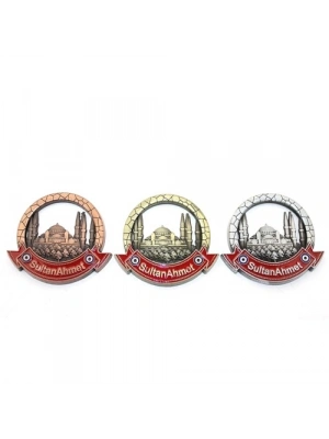 İstanbul Temalı Metal Magnet Sultanahmet Yuvarlak Tasarımlı