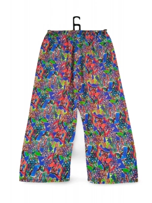 İthal Viskon Geniş Paça Şık Etnik Otantik Desenli Pantolon - Royaleks - Desen3