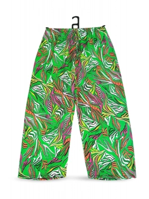 İthal Viskon Geniş Paça Şık Etnik Otantik Desenli Pantolon - Royaleks - Desen5