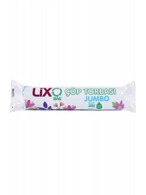 J-250 Jumbo Boy Çöp Torbası 80 x 110 cm 10 Lu Rulo x 1 Paket = 10 Adet (Mavi)