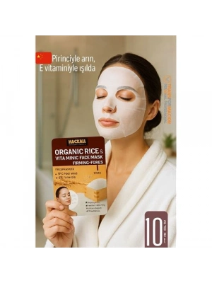 Organik Pirinç & Vitamin E Yüz Maskesi – Gözenek Sıkılaştırıcı Nemlendirici