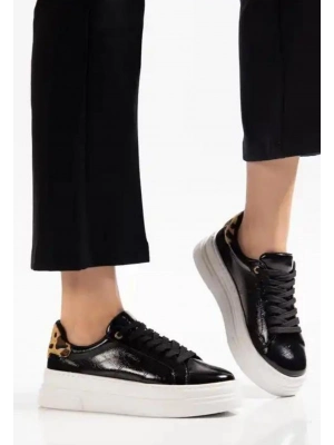 Jetan Siyah Rugan Bağcıklı Spor Ayakkabı