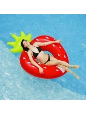 Jilong Infatable Simit Yatak Çilek Desenli Jumbo 37342