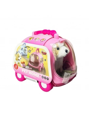 JND-6802 Taşıma Araba Çantalı Hareketli Pilli Köpek Set -Vardem Oyuncak