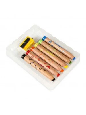 ®  Jumbo Bebek Ahşap Gövdeli Boya Kalemi 6lı