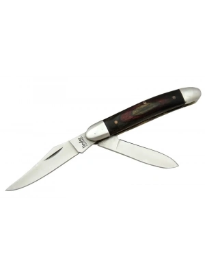 K-21 Linder Çiftli / Çift Ağızlı Çakı 14,5 Cm - Ahşap Saplı, Manuel