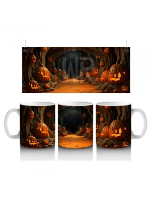 Kabaklarla Aydınlanan Gotik Tünel – Hediyelik Kahve Kupası