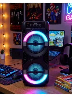 Kablosuz Bluetooth Hoparlör LED Işıklı USB ve TF Kart Destekli