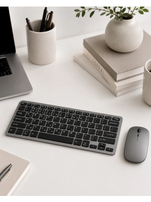 Kablosuz Bluetooth Klavye Mouse Seti Şarjlı Tablet Laptop Uyumlu
