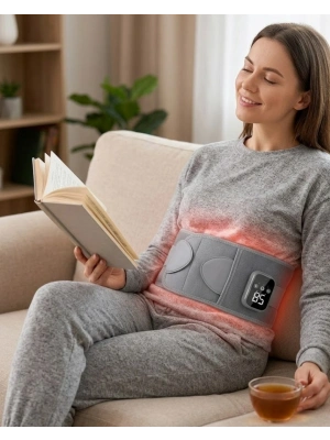 ® Kablosuz Isı Terapili Bel Kemeri 3 Masaj Modlu USB Şarjlı Tasarım