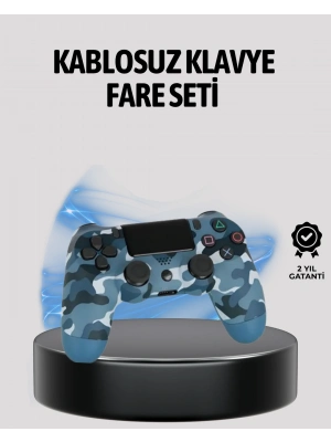 Kablosuz PS4 Controller Çift Motorlu Dayanıklı Gamepad