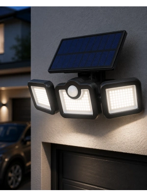 Kablosuz Solar Projektör Hareket Sensörlü Dış Cephe Lambası