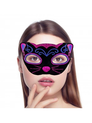 Kadife Kaplama Kedi Maskesi