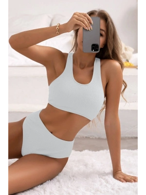 Kadın Beyaz Çapraz Sırt Detaylı Iç Çamaşır Takımı