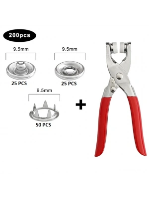 Metal Çıtçıt Pensesi ve Düğme Seti