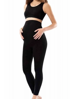 Kadın Siyah Penye Uzun Hamile Tayt - 3273A