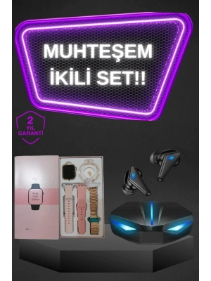 ® Kadınlar İçin Dokunmatik Ekran Akıllı Saat ve Gamer Kablosuz Bluetooth Kulaklık ANC Özelliği