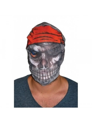 Kafaya Geçmeli Bez Korsan Maskesi 3D Baskılı