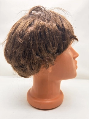 Kahverengi Kısa Kesim İçi Astarlı Erkek Peruğu