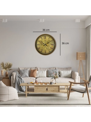 Kahverengi Vintage 36 Cm Duvar Saati