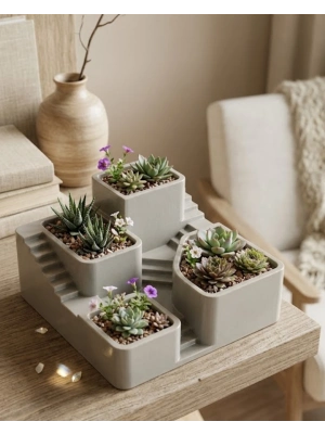 KAKTÜS SAKSI SETİ GRİ