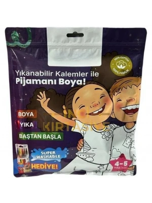 Kalem Hediyeli Boyanabilir Pijama 4-5 Yaş