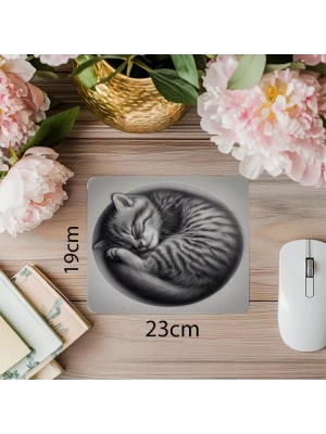 Kalemle Çizilmiş Dinlenme Hali Mouse Pad - 19x23 cm 2 mm Dikdörtgen İthal Baskılı Mouse Pad