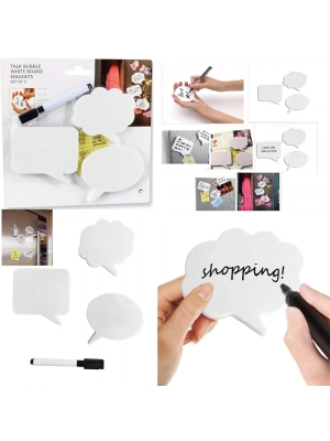 Kalemli Konuşma Balonu Tasarımlı 3lü Magnet Seti