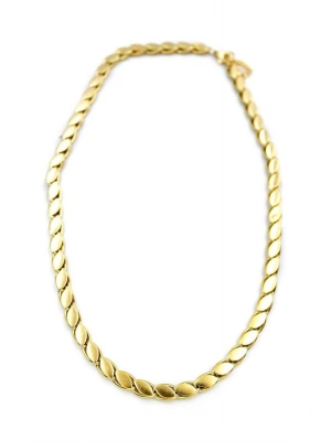 Kalın Kısa Arpa Zincir Kolye - Altın