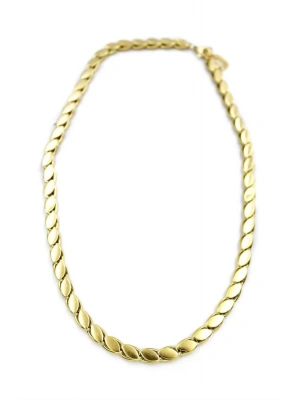 Kalın Kısa Arpa Zincir Kolye - Altın