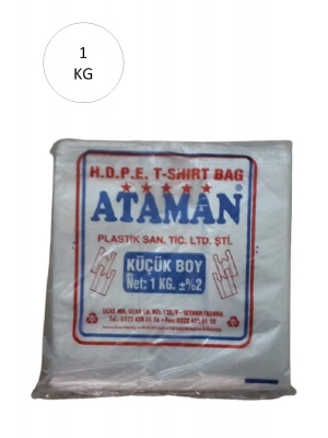 Kalın Şeffaf Atlet Poşet Küçük Boy 25x33 Cm 1 Kg (1 Paket-Takriben 170 Adet)